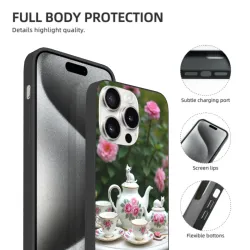 iPhone 15 Pro/Pro Max 手機殼 - 復古英倫茶歇風 | Okomall