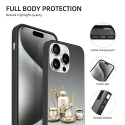 复古瓷器纹理iPhone 15/15 Pro/15 Pro Max手机壳 - okomall