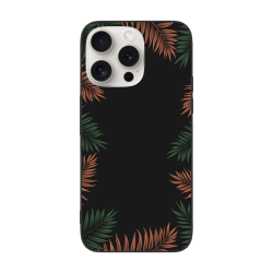 Custodia per iPhone 15/Pro/Max - Motivo a foglie tropicali | okomall
