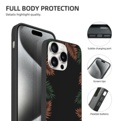 iPhone 15/Pro/Max 手机壳 - 热带叶片图案 | okomall