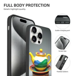 iPhone 15/Pro/Max 创意陶瓷花瓶手机壳 - OKOMALL