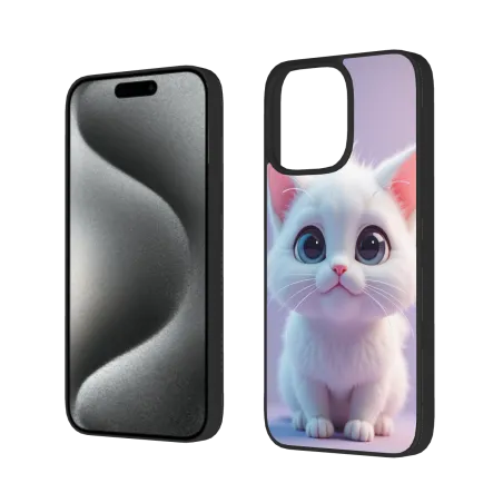 귀여운 고양이 케이스 - iPhone 15 Pro/Pro Max 휴대폰 보호 케이스 | OKOMALL