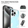 حافظة iPhone 15/Pro/Pro Max بنمط أوراق منعش - OKOMALL
