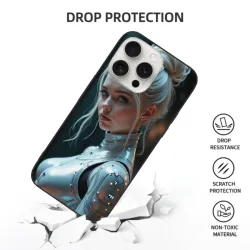 Custodia per telefono femminile Cyberpunk - iPhone 15 Pro/Pro Max - OKOMALL