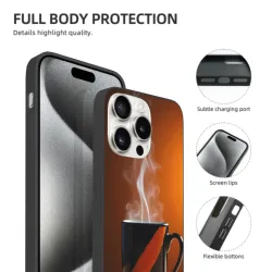 iPhone 15/Pro/Max Coffee Cup Texture Phone Case - okomall