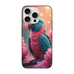 iPhone 15/Pro/Max 鹦鹉花卉手机壳 - okomall