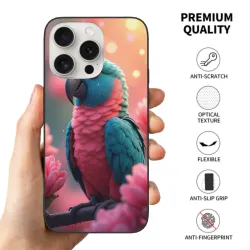 iPhone 15/Pro/Max 鹦鹉花卉手机壳 - okomall