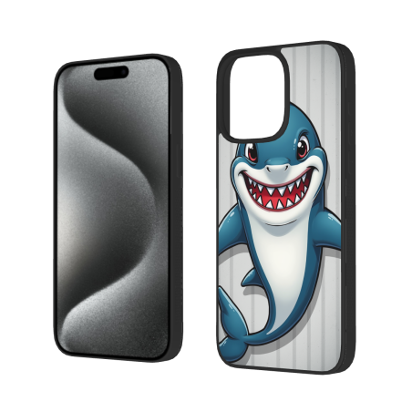 可愛鯊魚 iPhone 15 Pro/Pro Max 手機殼 - okomall
