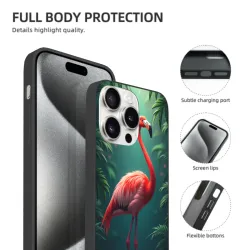 iPhone 15/Pro/Max 火烈鸟手机壳 - okomall.com