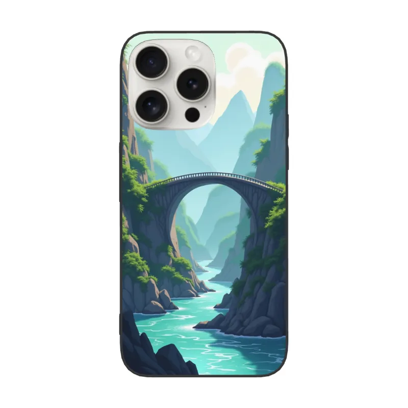 iPhone 15/Pro/Max 森林溪谷风景手机壳 - okomall