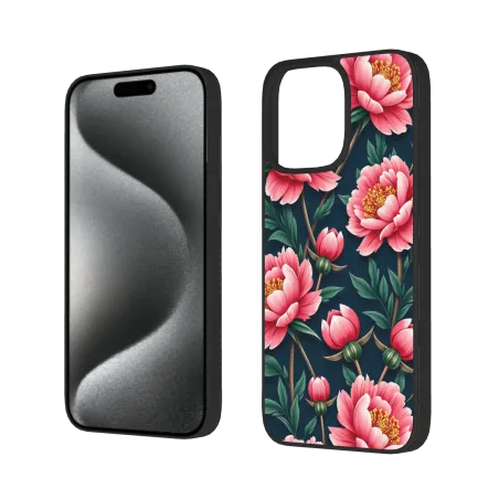 iPhone 15/Pro/Max 鲜花手机壳 - okomall.com