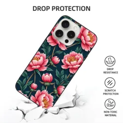 iPhone 15/Pro/Max 鲜花手机壳 - okomall.com