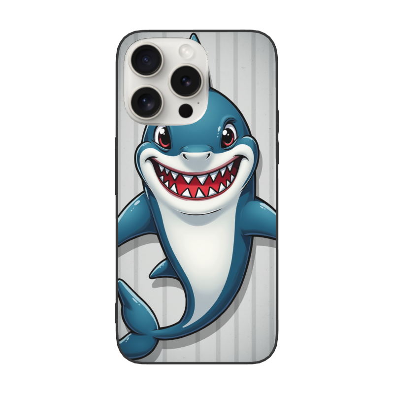 可爱鲨鱼iPhone 15 Pro/Pro Max手机壳 - okomall