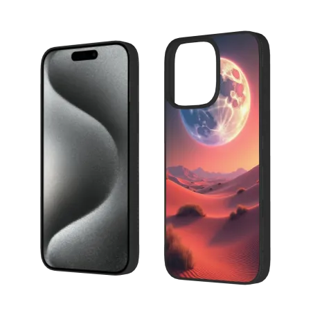 iPhone 15/Pro/Max 星空山峦手机壳 - 梦幻日落 | OKOMALL