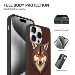 iPhone 15/Pro/Max 狼头手机壳 - 狂野力量 | OKOMALL