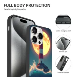星夜灯塔 iPhone 15/15 Pro/15 Pro Max 手机壳 - okomall