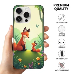 iPhone 15/Pro/Max 狐狸森林主题手机壳 - OKOMALL