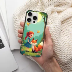 iPhone 15/Pro/Max 森林少女与红狐手机壳 - OKOMALL