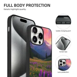 iPhone 15/Pro/Max 手机壳 - 梦幻山谷全屏手机壳 | OKOMALL