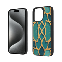 iPhone 15/Pro/Max 几何图案纹理手机壳 - okomall
