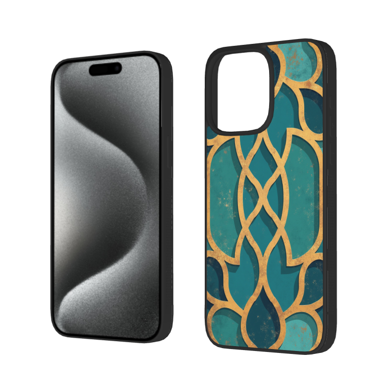 Coque pour iPhone 15/Pro/Max avec texture géométrique - okomall