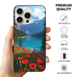 iPhone 15/Pro/Max 手机壳 - 湖光山色花海 | OKOMALL