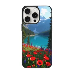 iPhone 15/Pro/Max 手机壳 - 湖光山色花海 | OKOMALL