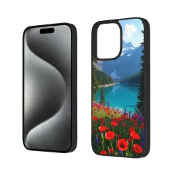 iPhone 15/Pro/Max 手机壳 - 湖光山色花海 | OKOMALL