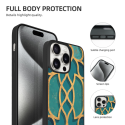 Coque pour iPhone 15/Pro/Max avec texture géométrique - okomall