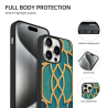 Coque pour iPhone 15/Pro/Max avec texture géométrique - okomall