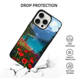 iPhone 15/Pro/Max 手机壳 - 湖光山色花海 | OKOMALL