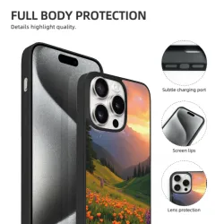 iPhone 15/Pro/Max 手机壳 - 绚丽山野花海 | OKOMALL