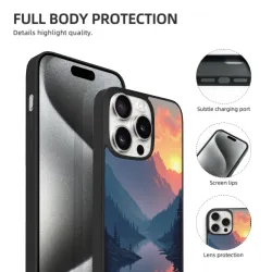 iPhone 15/Pro/Max Mountain Mist Phone Case - OKOMALL