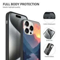 iPhone 15/Pro/Max Mountain Mist Phone Case - OKOMALL
