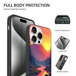 iPhone 15/Pro/Max 山林暮色手机壳 - okomall
