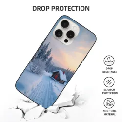 iPhone 15/Pro/Max 冬日雪景手机壳 - OKOMALL