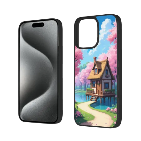 iPhone 15/Pro/Max 梦幻森林小屋手机壳 - okomall