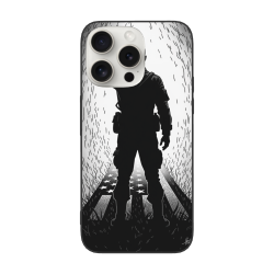 Чехол для iPhone 15 Pro/Pro Max Черный силуэт - okomall