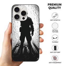 Чехол для iPhone 15 Pro/Pro Max Черный силуэт - okomall