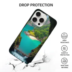 iPhone 15/Pro/Max 森林瀑布风景手机壳 - okomall.com