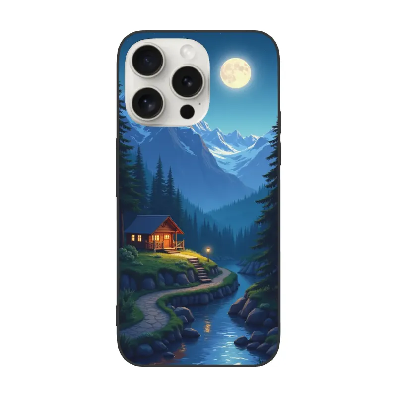 iPhone 15/Pro/Max 森林湖星空フォンケース - okomall
