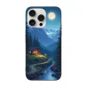 iPhone 15/Pro/Max 森林湖星空フォンケース - okomall