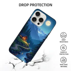iPhone 15/Pro/Max 森林湖星空フォンケース - okomall