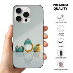 iPhone 15/Pro/Max 創意幾何環繞手機殼 - okomall