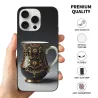 iPhone 15/Pro/Max Hülle mit goldener Blumenstruktur - okomall.com