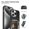 iPhone 15/Pro/Max Hülle mit goldener Blumenstruktur - okomall.com