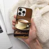 iPhone 15/Pro/Max 咖啡時光手機殼 - 創意美食圖案 | okomall