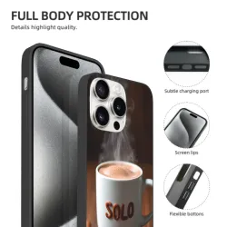 아이폰 15/프로/맥스 커피 테마 케이스 - okomall.com