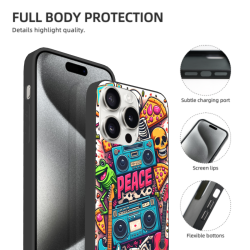 復古塗鴉iPhone 15手機殼 - OKOMALL