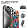 復古塗鴉iPhone 15手機殼 - OKOMALL